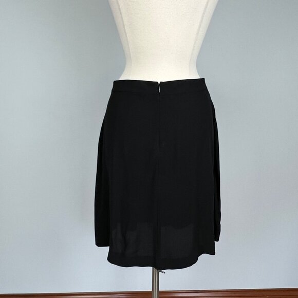 Eileen Fisher Womens Pleated Skirt Black A Line Pockets Lightweight size Small - Picture 5 of 9